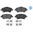 Jeu de 4 plaquettes de frein avant MEYLE 025 241 2219/W - Visuel 1