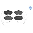 Jeu de 4 plaquettes de frein avant MEYLE 025 241 3317/W - Visuel 1