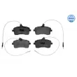 Jeu de 4 plaquettes de frein avant MEYLE 025 241 3418/W - Visuel 1