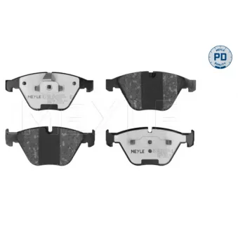 Jeu de 4 plaquettes de frein avant MEYLE 025 241 6120/PD