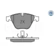 Jeu de 4 plaquettes de frein avant MEYLE 025 241 6120/PD - Visuel 2