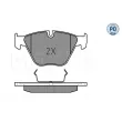 Jeu de 4 plaquettes de frein avant MEYLE 025 241 6120/PD - Visuel 3