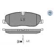 Jeu de 4 plaquettes de frein avant MEYLE 025 241 9118/PD - Visuel 2