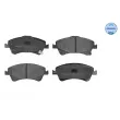 Jeu de 4 plaquettes de frein avant MEYLE 025 242 0419/W - Visuel 1