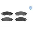 Jeu de 4 plaquettes de frein avant MEYLE 025 242 2716/W - Visuel 1