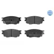 Jeu de 4 plaquettes de frein avant MEYLE 025 242 4616/W - Visuel 1