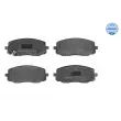 Jeu de 4 plaquettes de frein avant MEYLE 025 242 7516/W - Visuel 1