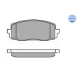 Jeu de 4 plaquettes de frein avant MEYLE 025 242 7516/W - Visuel 2