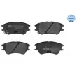 Jeu de 4 plaquettes de frein avant MEYLE 025 242 7713/W - Visuel 1
