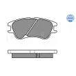 Jeu de 4 plaquettes de frein avant MEYLE 025 242 7713/W - Visuel 2