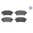 Jeu de 4 plaquettes de frein avant MEYLE 025 242 8316/W - Visuel 1