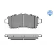 Jeu de 4 plaquettes de frein avant MEYLE 025 242 8316/W - Visuel 2