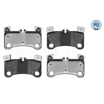 Jeu de 4 plaquettes de frein arrière MEYLE 025 242 9616/PD