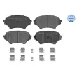 Jeu de 4 plaquettes de frein avant MEYLE 025 242 9714/W - Visuel 1
