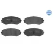 Jeu de 4 plaquettes de frein avant MEYLE 025 243 4617/W - Visuel 1