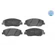 Jeu de 4 plaquettes de frein avant MEYLE 025 243 5117/W - Visuel 1