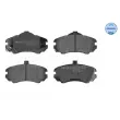 Jeu de 4 plaquettes de frein avant MEYLE 025 243 6917/W - Visuel 1
