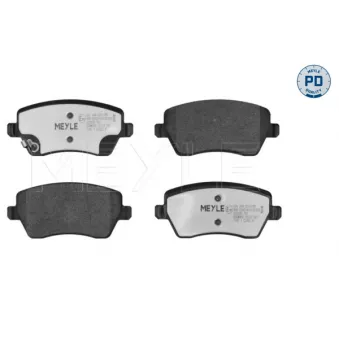 Jeu de 4 plaquettes de frein avant MEYLE 025 244 0317/PD