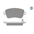 Jeu de 4 plaquettes de frein avant MEYLE 025 244 0317/PD - Visuel 3