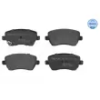 Jeu de 4 plaquettes de frein avant MEYLE 025 244 0317/W - Visuel 1