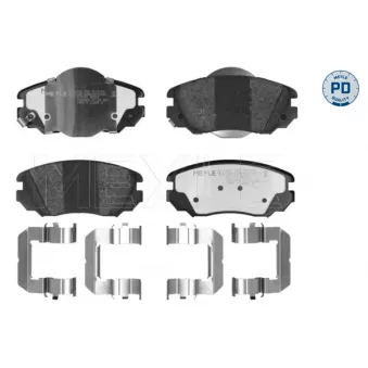 Jeu de 4 plaquettes de frein avant MEYLE 025 244 1519/PD