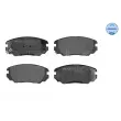 Jeu de 4 plaquettes de frein avant MEYLE 025 244 1519/W - Visuel 1