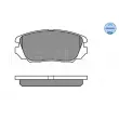 Jeu de 4 plaquettes de frein avant MEYLE 025 244 1519/W - Visuel 2