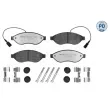 Jeu de 4 plaquettes de frein avant MEYLE 025 244 6819-1/PD - Visuel 1