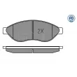 Jeu de 4 plaquettes de frein avant MEYLE 025 244 6819-1/PD - Visuel 3