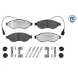 Jeu de 4 plaquettes de frein avant MEYLE 025 244 6819-2/PD - Visuel 1