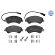Jeu de 4 plaquettes de frein avant MEYLE 025 244 8518/W - Visuel 1