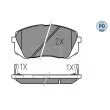 Jeu de 4 plaquettes de frein avant MEYLE 025 245 0116/PD - Visuel 2