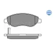 Jeu de 4 plaquettes de frein avant MEYLE 025 245 5019/W - Visuel 2