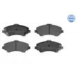 Jeu de 4 plaquettes de frein avant MEYLE 025 246 0417 - Visuel 1