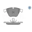 Jeu de 4 plaquettes de frein avant MEYLE 025 246 8820/PD - Visuel 2