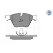 Jeu de 4 plaquettes de frein avant MEYLE 025 246 9719/PD - Visuel 2