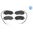 Jeu de 4 plaquettes de frein avant MEYLE 025 248 3919/W - Visuel 1