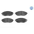 Jeu de 4 plaquettes de frein avant MEYLE 025 248 6417/W - Visuel 1