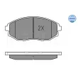 Jeu de 4 plaquettes de frein avant MEYLE 025 248 6417/W - Visuel 3
