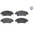 Jeu de 4 plaquettes de frein avant MEYLE 025 249 7915/W - Visuel 1