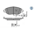 Jeu de 4 plaquettes de frein avant MEYLE 025 251 1720/PD - Visuel 2