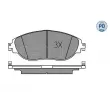 Jeu de 4 plaquettes de frein avant MEYLE 025 251 1720/PD - Visuel 3