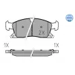 Jeu de 4 plaquettes de frein avant MEYLE 025 251 9021 - Visuel 3