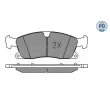 Jeu de 4 plaquettes de frein avant MEYLE 025 251 9219/PD - Visuel 2