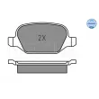 Jeu de 4 plaquettes de frein arrière MEYLE 025 252 3717 - Visuel 3