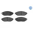 Jeu de 4 plaquettes de frein avant MEYLE 025 252 6817/W - Visuel 1