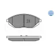 Jeu de 4 plaquettes de frein avant MEYLE 025 252 6817/W - Visuel 3