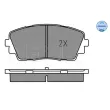 Jeu de 4 plaquettes de frein avant MEYLE 025 253 6516 - Visuel 3