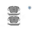 Jeu de 4 plaquettes de frein avant MEYLE 025 256 1718/PD - Visuel 3