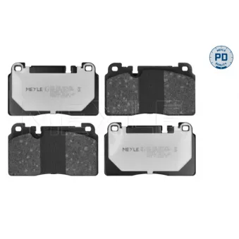 Jeu de 4 plaquettes de frein avant MEYLE 025 256 4316/PD